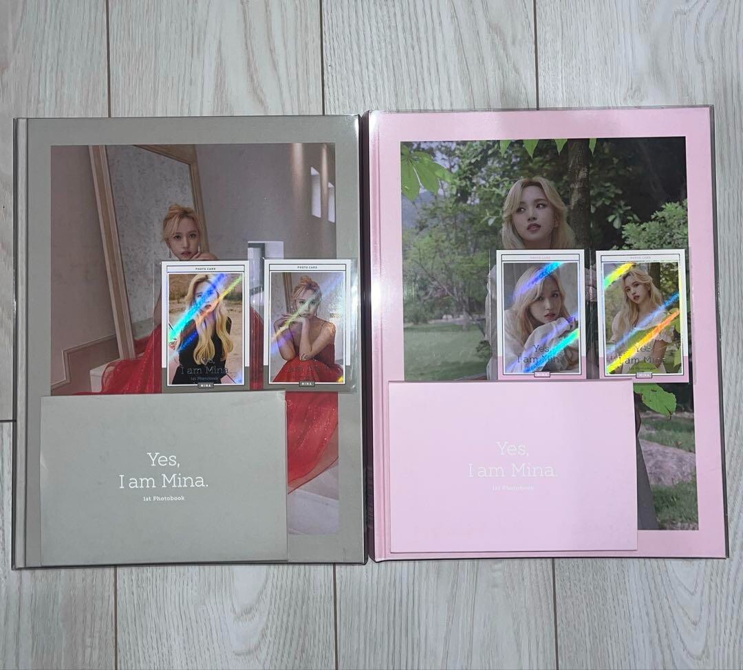 TWICE - セール⭐︎Yes I am Mina PINK & GRAY 4PCs TWICE Mina Yes I am Pink Gray ver 1st Photobook Photocard