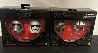 Star Wars - Titanium Series Helmet Sets - Kylo Ren Phasma Poe Dameron Stormtroop