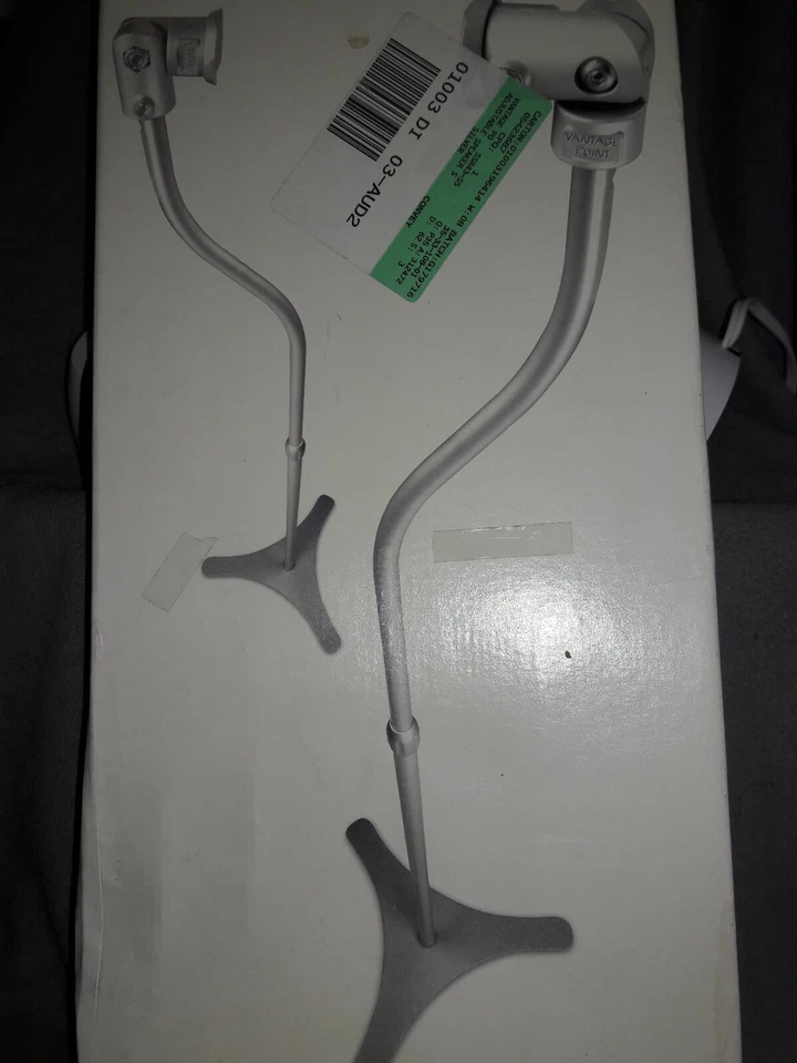 Vantage Point SATP-S Speaker Mounts (2) Silver. - Image 2 of 4