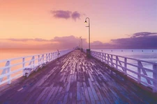 SHORNCLIFFE PIER AUSTRALIA PRINT/POSTER SATIN PHOTO PAPER OR  CANVAS T572
