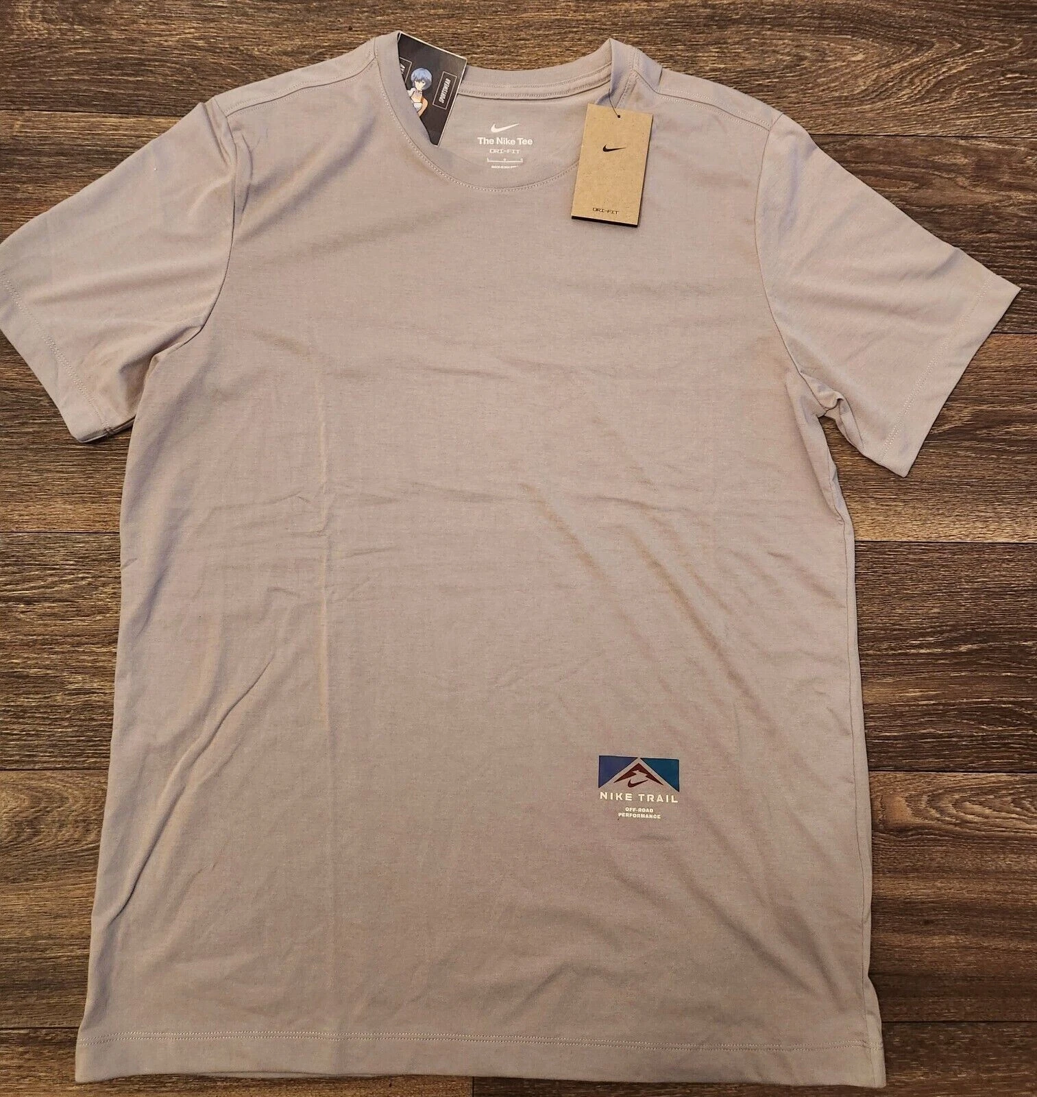 Nike Dri-Fit Trail Outdoor Running Shirt Gray DV2705-033 Mens Sz S NWT