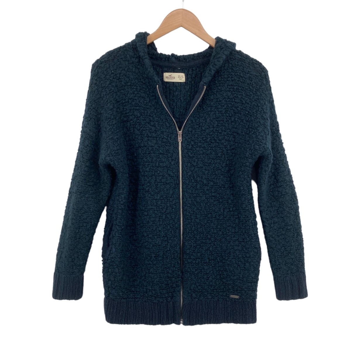 トップス 70s- Acryl cardigan navy 70's Navy Blue, Acrylic, Cardigan Sweater (L) - Etsy