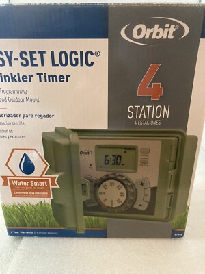 NIB Orbit 57894 Easy-set Logic 4-Station Indoor/Outdoor Sprinkler System Timer