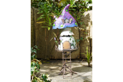 Gartenfeenhaus Baum offene Tür Dekoration Metall Outdoor Garten Terrassenornament