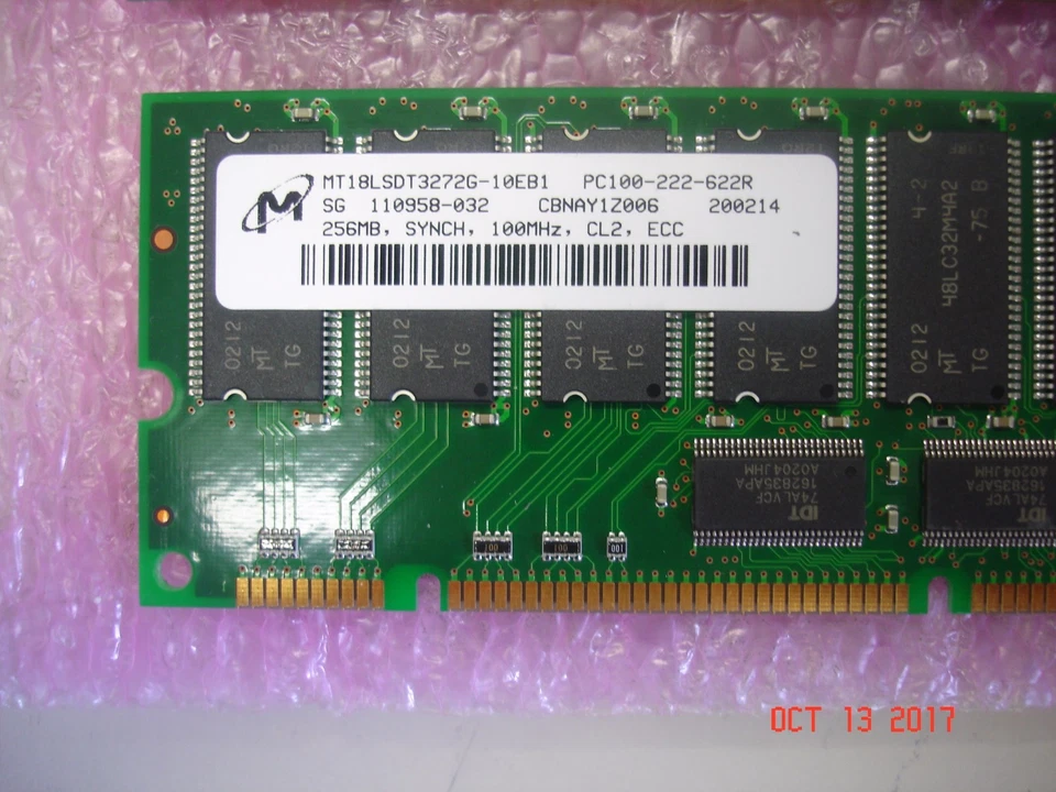 3X-MS810-EA 1GB (4 x 256MB) MEMORY KIT 4  ALPHASERVER DS20L PC100 SYNCH CL2 ECC - Image 2 of 4