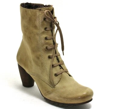134 Botas de mujer Botas de cuero Zapatos con cordones Tacones de invierno Cr... - Imagen 1 de 4