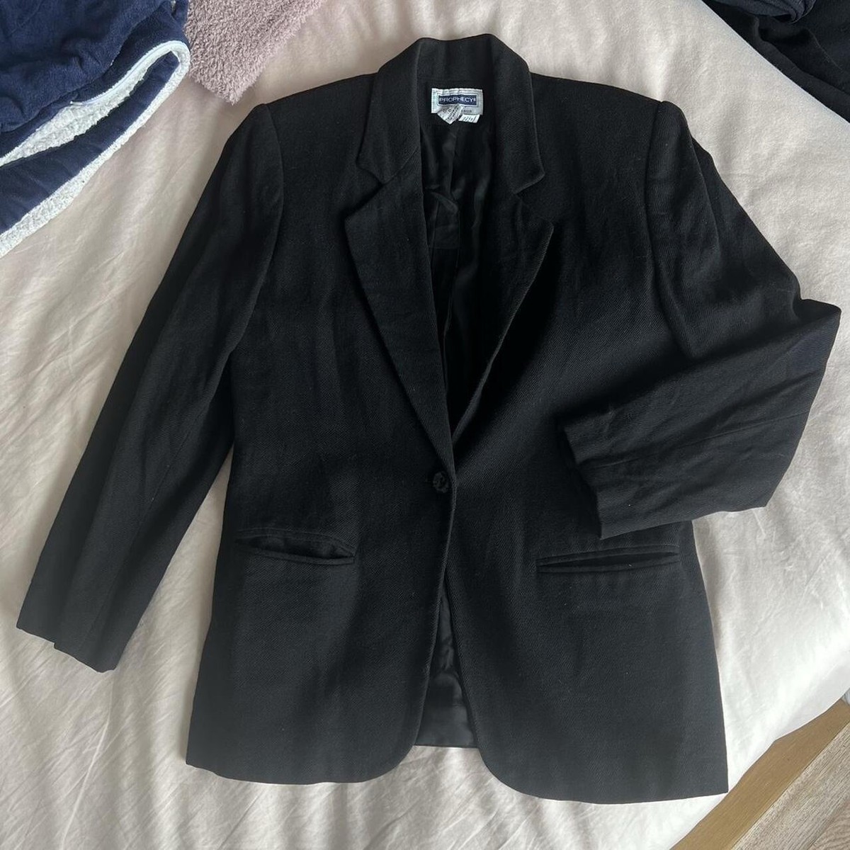 Vintage Prophecy by Sag Harbor Size 6 Medium 100% Wool Black