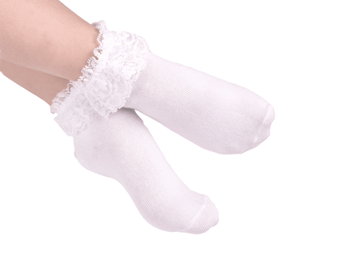 Flower girl First Holy Communion/Confession/Dance/Pageant Occasion Ankle Socks - Picture 11 of 12