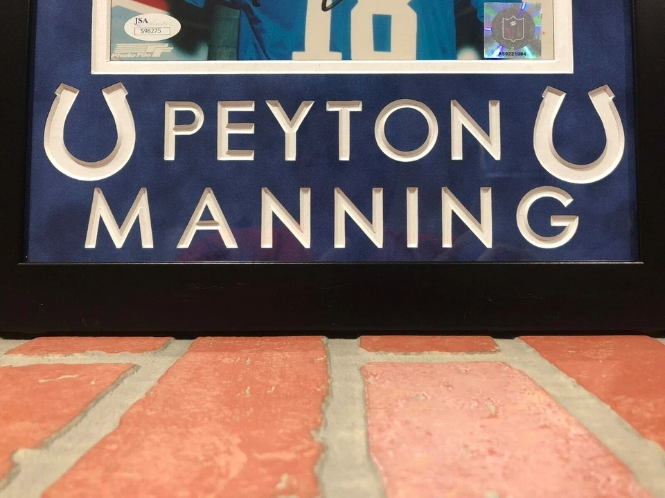 Peyton Manning autographed signed framed 8x10 NFL Indianapolis Colts JSA w/ COA - Image 3 of 4