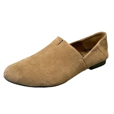 BOC Born Suree Flats Loafers Tan Soft Leather Slip On Suede Comfort Shoe Size 11