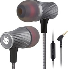 Super Bass Wired Earbuds with Microphone   Noise Cancelling Deep Ba...