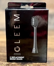 Gleem Replacement Brush Heads 2 Count Pack - Black 