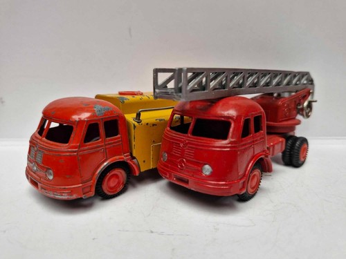 Lot of 2 VINTAGE GAMA MERCEDES Tankwagen & Feuerwehr 1960 die cast complete unbo - Bild 4 von 10