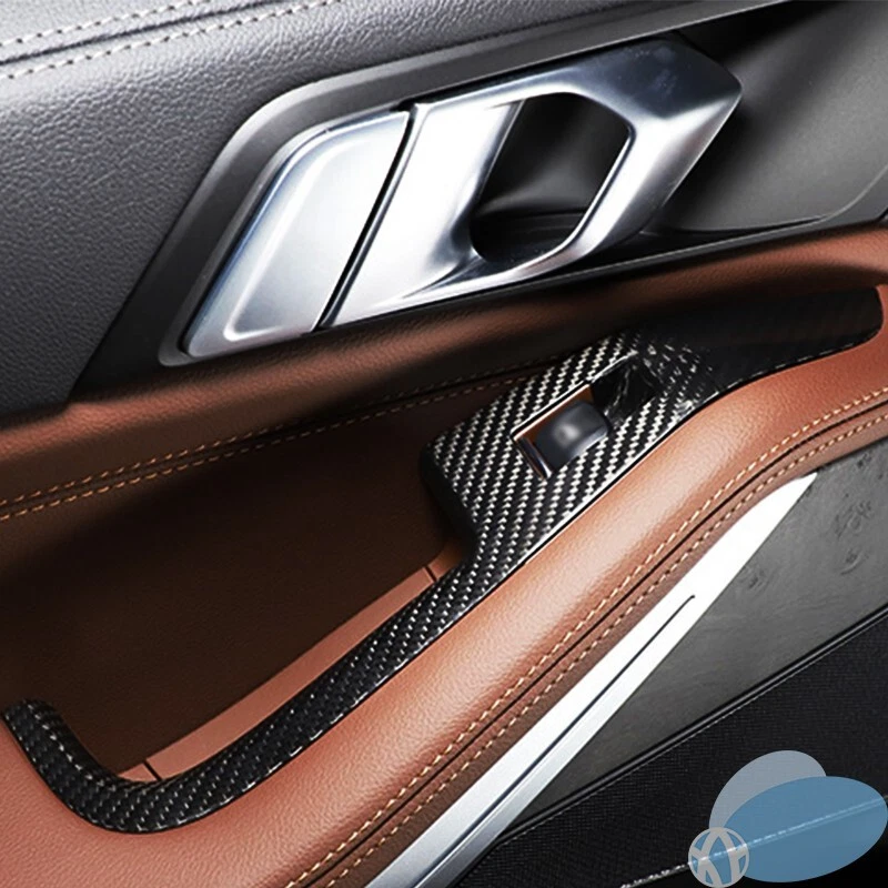 Real Carbon Fiber Car Windows Control Panel Cover Trim For 2019-2021 BMW X5 X7 Foto 3 de 4