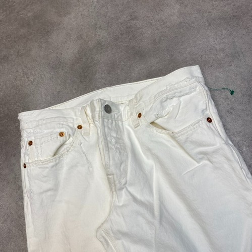Levis 501 Denim Jeans Mens 26” Red Tab 90s Straight Vintage Trousers, White - Picture 6 of 12