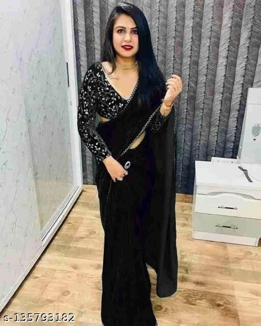 Party black best sale saree