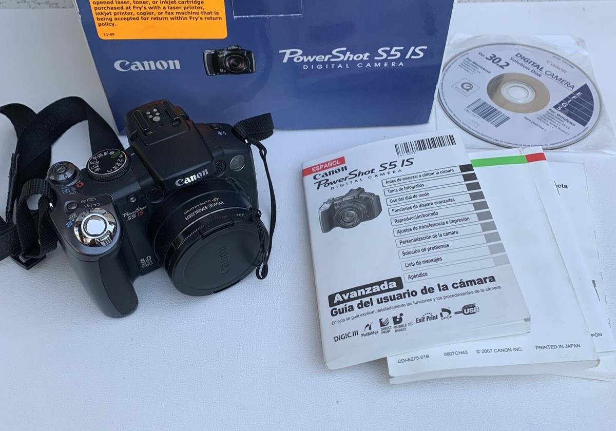 Canon PowerShot S5 IS PC1234 Digital Zoom Camera. 8.0MP 12x