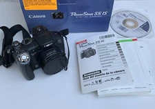 Canon PowerShot S5 IS PC1234 Digital Zoom Camera. 8.0MP 12x - Tested - CLEAN!