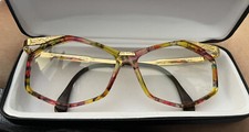 Deadstock CAZAL Vintage 90s Eyeglass Frames Model 354 Amber Red Pink Black No RX
