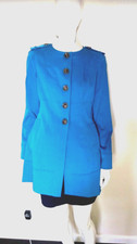 J&f Teal Blue Dress Coat Uk10 Us6 Nwot