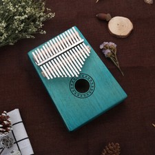 Finger 17 Keys Kalimba Thumb Piano Instrument Mahogany Wood w/ Tuner Hammer gift