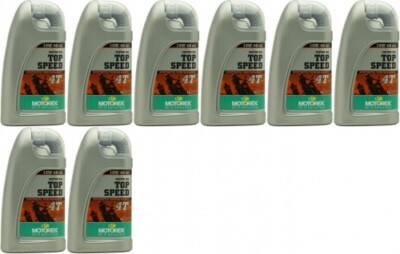 MOTOREX 4T Top Speed SAE 10W-40 Motorrad Motoröl 8x 1l = 8 Liter