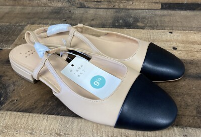 Women's Maxine Slingback Ballet Flats - A New Day, Tan, Size 9.5
