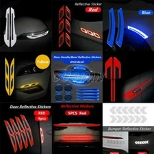 Reflective Warning Safety Car Door Bumper Wheel Handle Truck Sticker Tape Decal