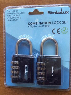 Combination lock set -4 Digits -Steel/Zinc Alloy