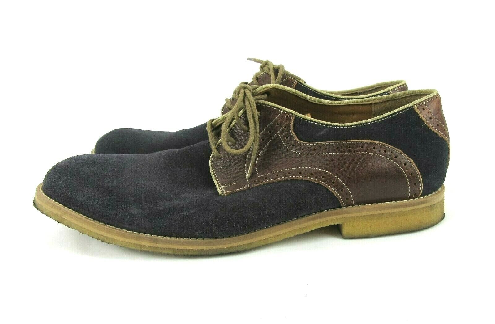 JOHNSTON MURPHY Sz supreme Max 53% OFF 12 M Saddle Blue Leather Brown Oxfords Suede
