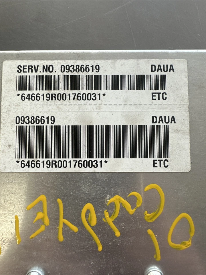 OEM 2000-2002 CADILLAC ELDORADO SUSPENSION MODULE 09386619 REAR RIDE CONTROL - Image 2 of 2