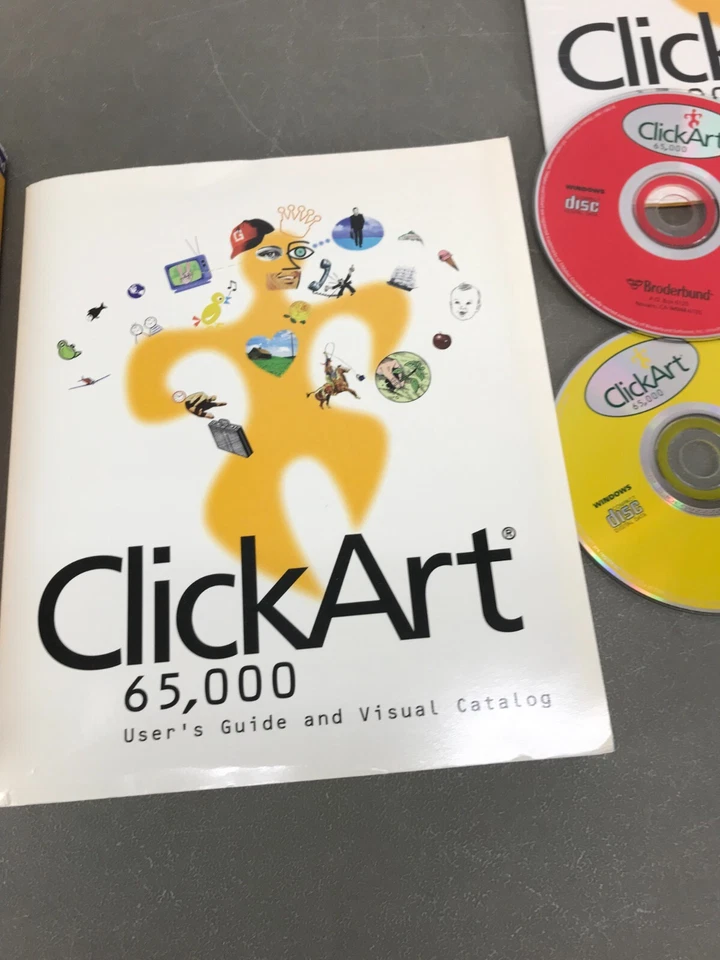 1994-1997 Broderbund 65,000 Classic Image Pak 5 Cd Set with Box & Manual - Image 3 of 4