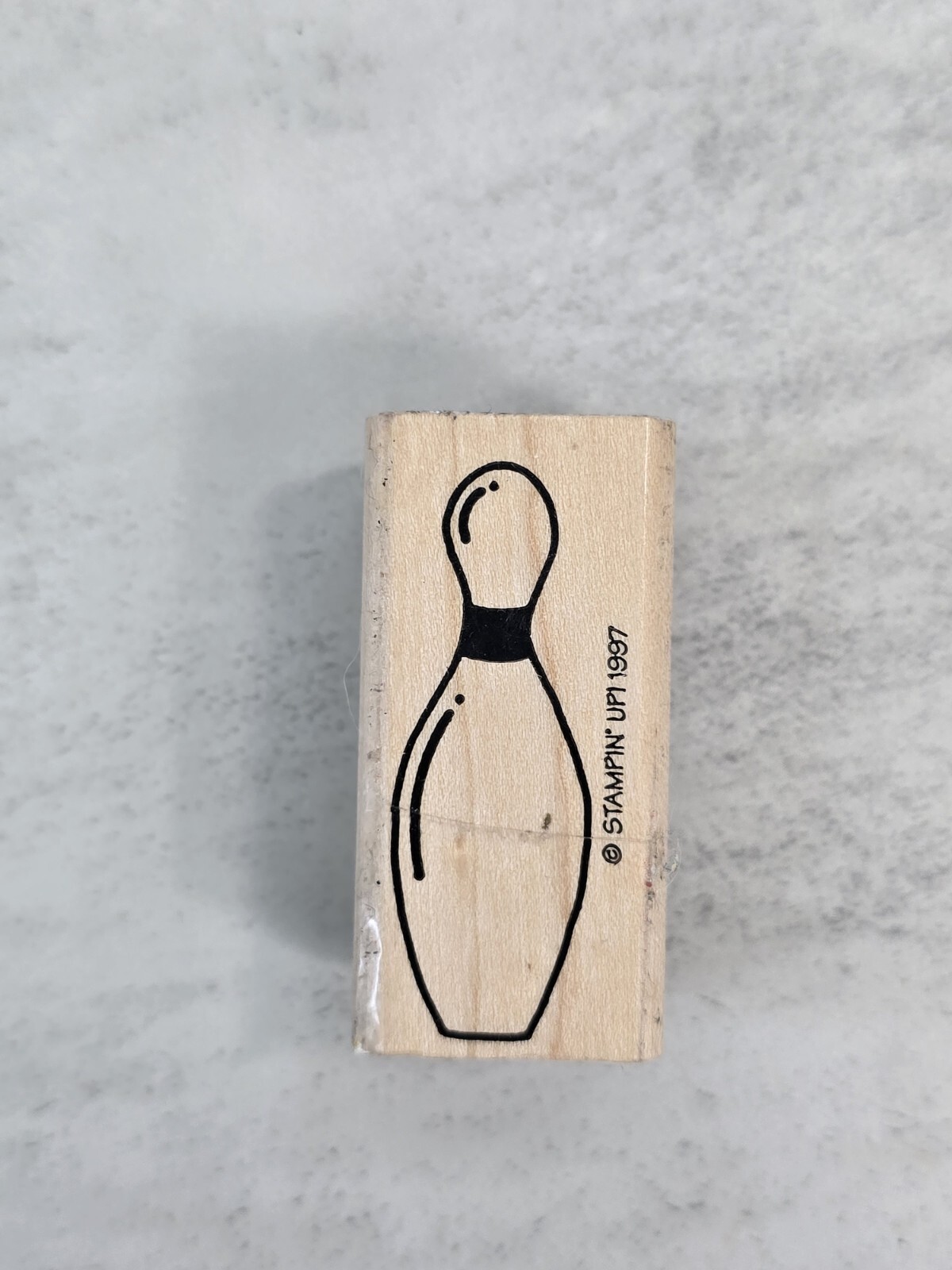 Stampin Up 1997 Good StampsGood Strike Bowling Ball Pins Rub