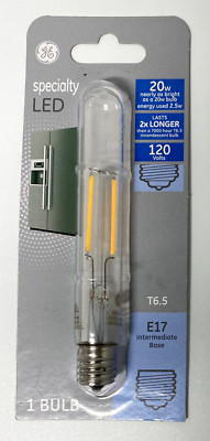 93129007 GE SPECIALTY LED 20W 1 BULB T6.5 E17 INTERMEDIATE BASE 120 VOLT