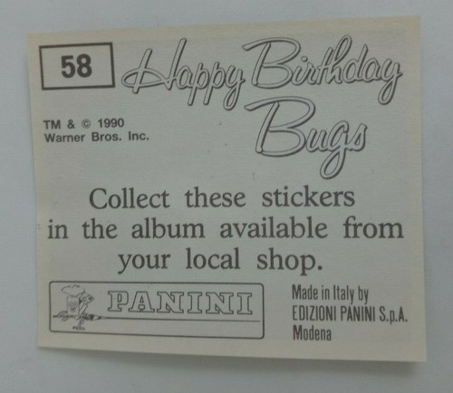1990 Panini Happy Birthday Bugs (Pick Your Sticker) - Picture 85 of 343