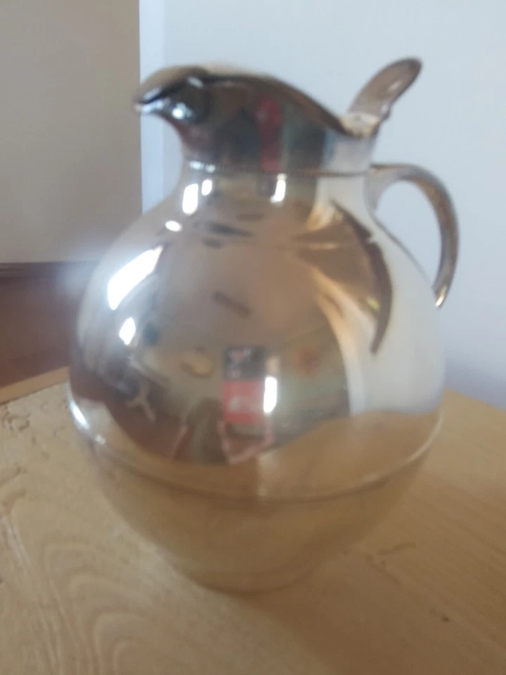 BROCCA THERMOS VINTAGE STANDARD ITALY METALLO ARGENTATO - Immagine 2 di 4