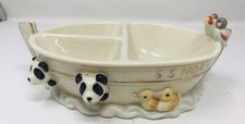 Lenox S.S. Noah's Ark Boat Divided Dinner Trinket Dish Children's Bowl 5  x7.5  