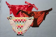 NEW 3 Lot Aeropostale Floral Polka-Dot Bikini Bottoms Medium See Measurements 