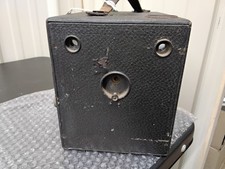 Antique Black Vintage Eastman Kodak Brownie Box Movie Camera 7x6x8 as is only