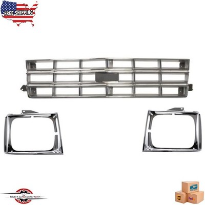 Fits 1983-1990 Chevrolet S10 Blazer/S10 New Front Grille & Headlight Door Bezels