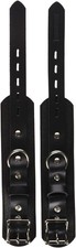 Deluxe Locking Wrist Cuffs for BDSM, Adjustable Leather Restraints, Fetish Gear