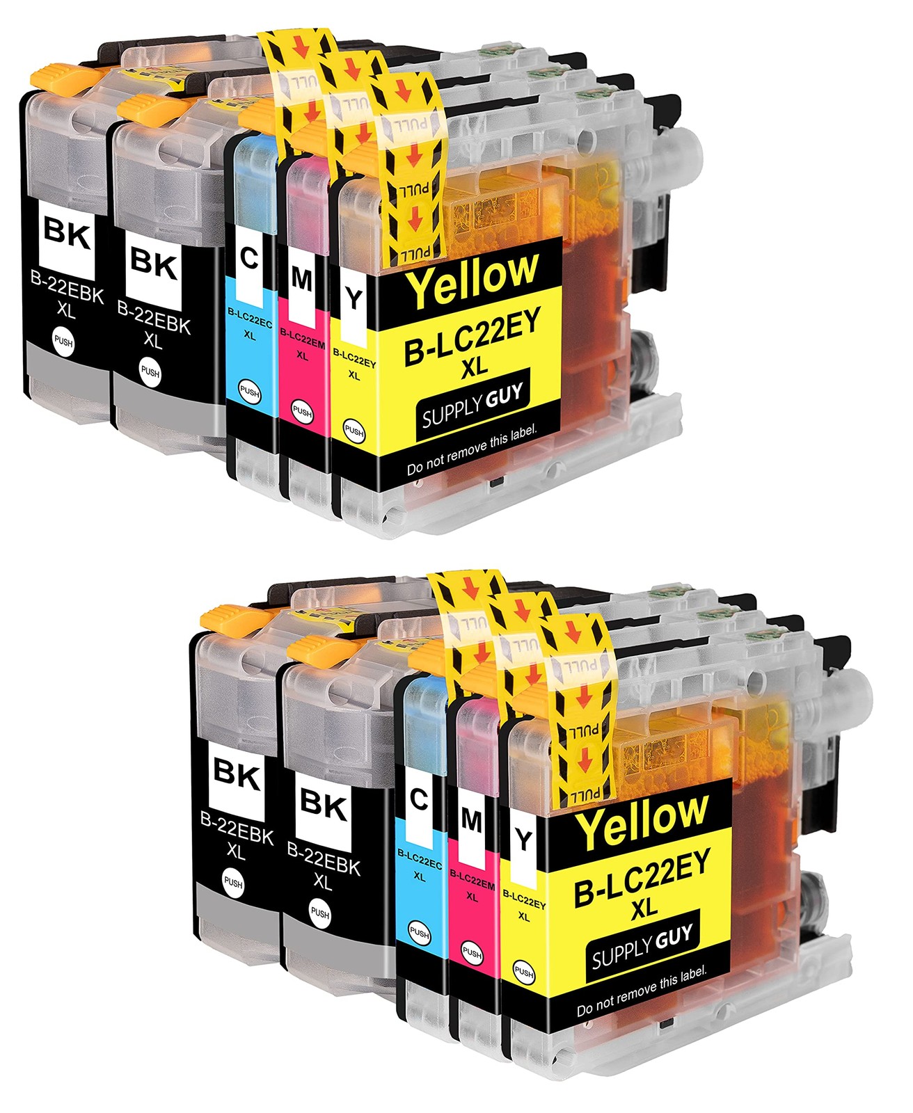 Cartouches d'encre Brother LC-22E recharge haute capacité pour MFC-J5920dw couleur