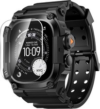 Rugged Case with Band for Apple Watch Ultra 49mm Military Grade Shockproof Cover