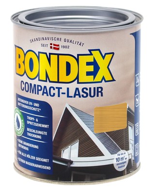 Bondex Compactlasur kiefer 0,75L BEULE Holzlasur zum sprühen + streichen
