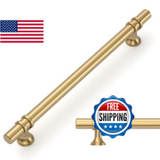 Amerdeco 10 Pack Champagne Bronze Cabinet Pulls 7.5 Inch 192MM Hole Centers Kit