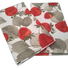 Strofinacci cucina in cotone canovacci multiuso Made Italy grandi stampa Fragole