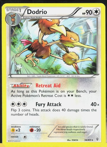 Dodrio 56/83 Rare Generations Pokemon Lightly Played