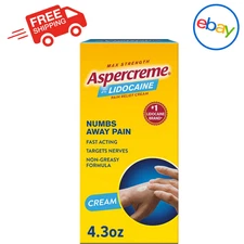 Aspercreme with Lidocaine Maximum Strength Pain Relief Cream 4.3 Oz