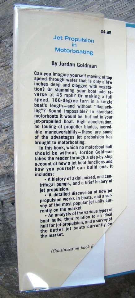 Jet Propulsion In Motorboating  ~1965 HC~  Jordan Goldman Hydrofoil Illust RARE - Image 3 of 4