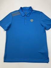 Medinah Country Club Polo Shirt Mens Large Blue Adidas Performance Stretch Golf